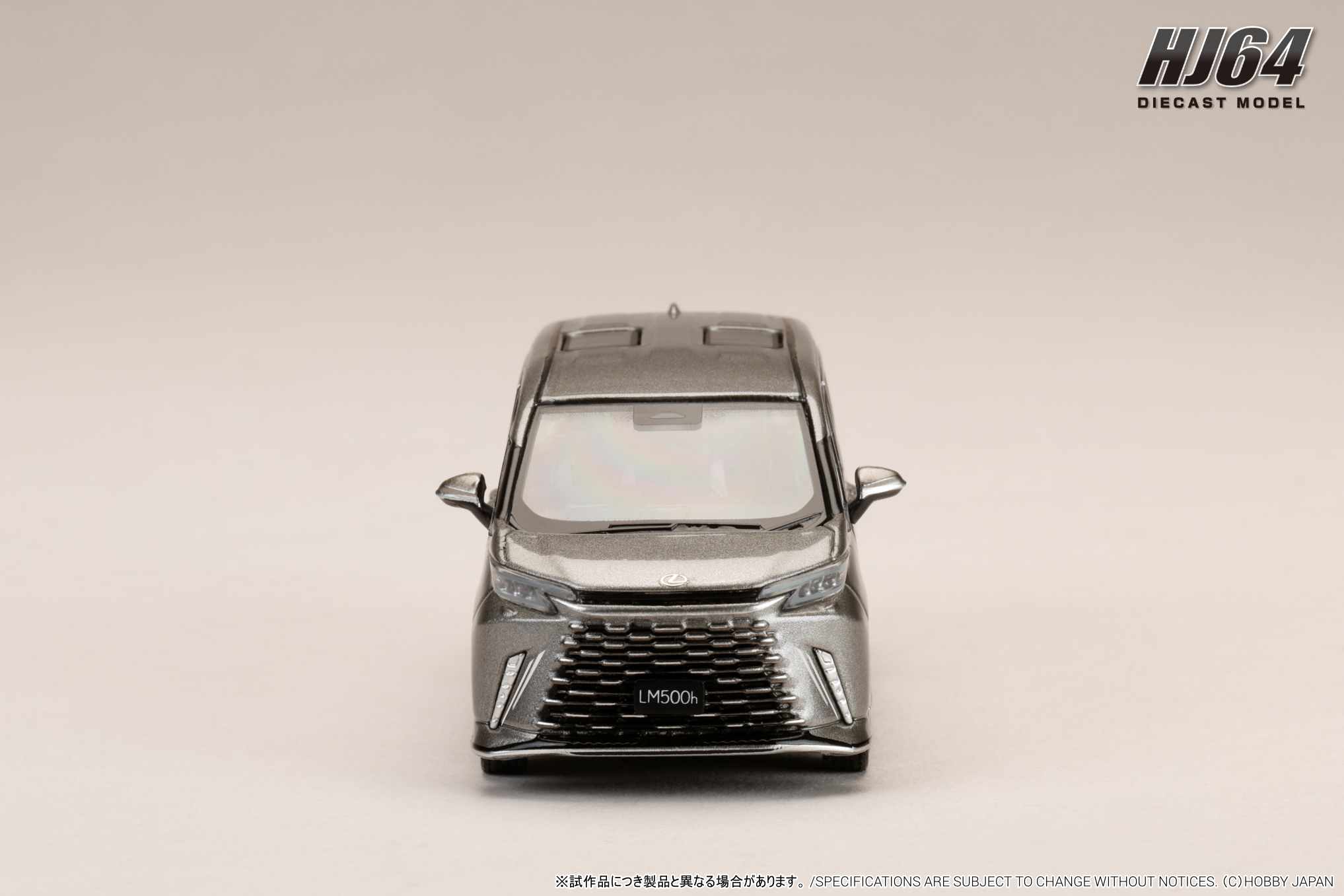 1:64 Hobby Japan - Lexus LM 500h Customized Version 4-Seater(RHD) with white interior, sonic titanium