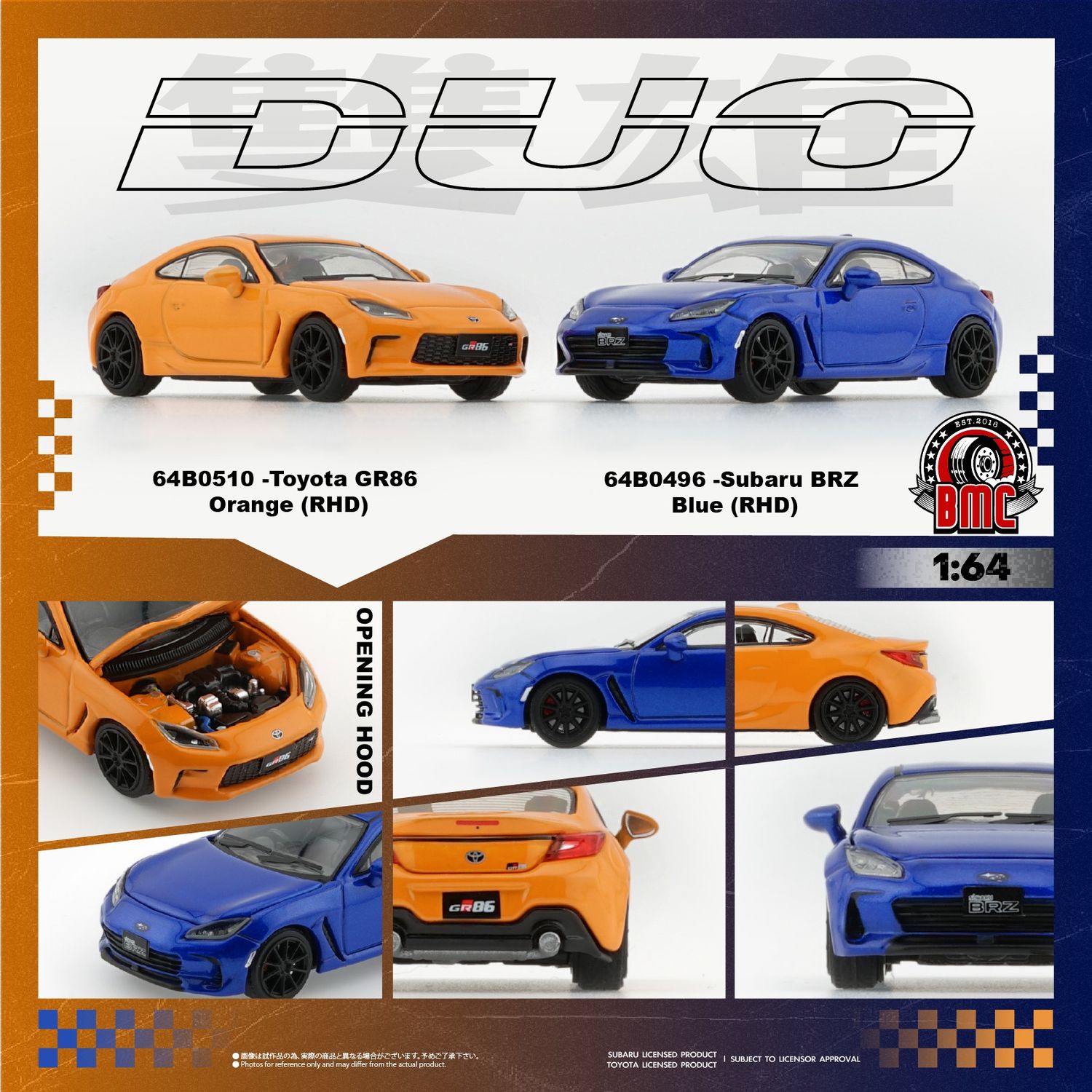 1:64 BM Creations - Subaru BRZ (RHD), blue