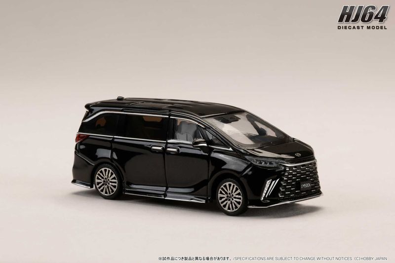 1:64 Hobby Japan - Lexus LM 500h Customized Version 4-Seater(RHD) with white interior, graphite black glass flake