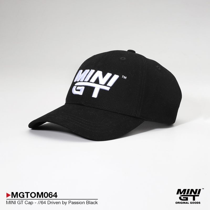 Mini GT Merchandise - Mini GT Cap *//64 Driven by Passion*, black