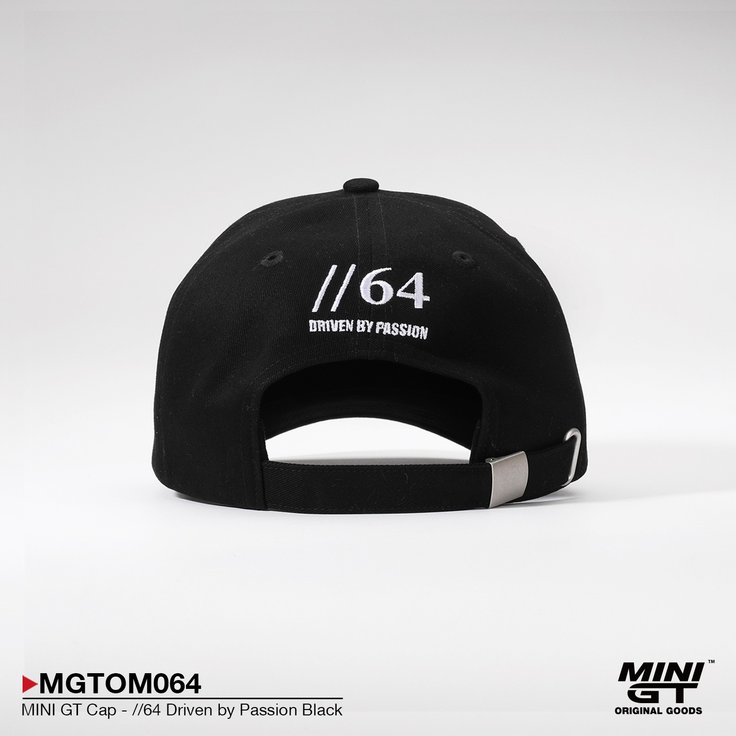 Mini GT Merchandise - Mini GT Cap *//64 Driven by Passion*, black