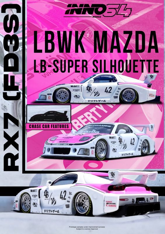 1:64 Inno64 - Mazda RX7 (FD3S) LB-Super Silhouette *Drift Games 2025*