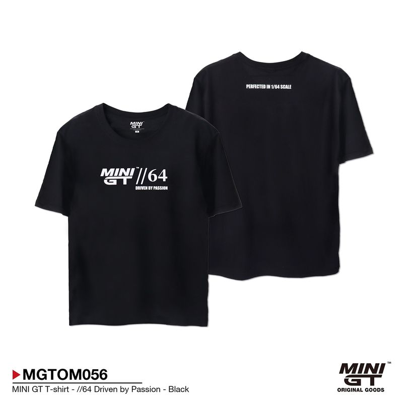 Mini GT Merchandise - MINI GT T-shirt *//64 Driven by Passion*, black *Men/Unisex size: L* Mini GT Merchandise - MINI GT T-shirt *//64 Driven by Passion*, black *Men/Unisex size: L*