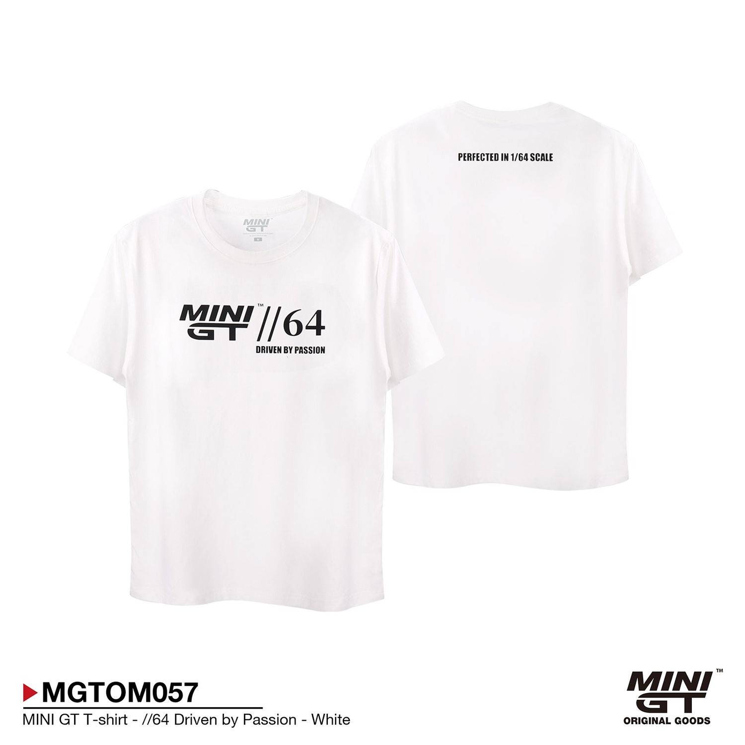 Mini GT Merchandise - MINI GT T-shirt *//64 Driven by Passion*, white *Men/Unisex size: S*