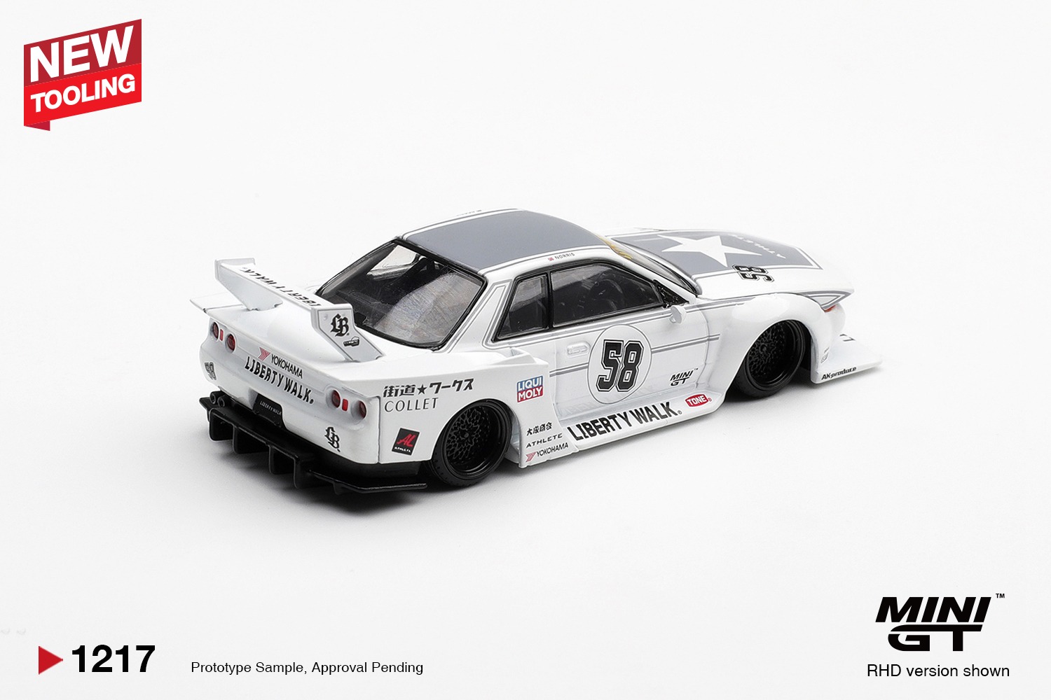 1:64 Mini GT - 2025 Nissan GTR (R32) LB-Kaido Works TAS, whit *Blister packaging*