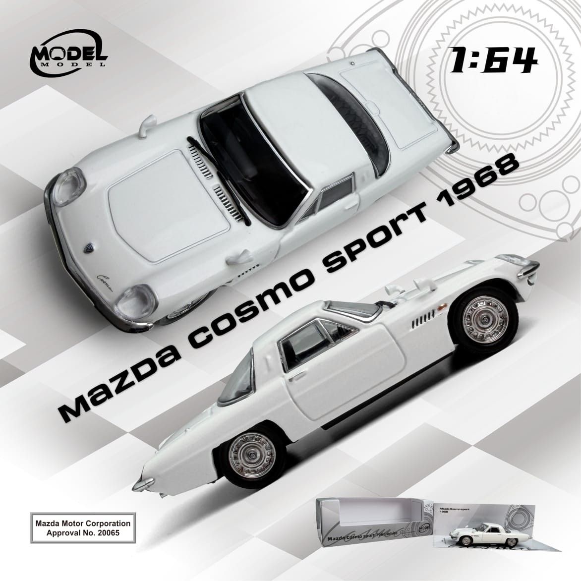 1:64 ModelModel - 1968 Mazda Cosmo Sport, white