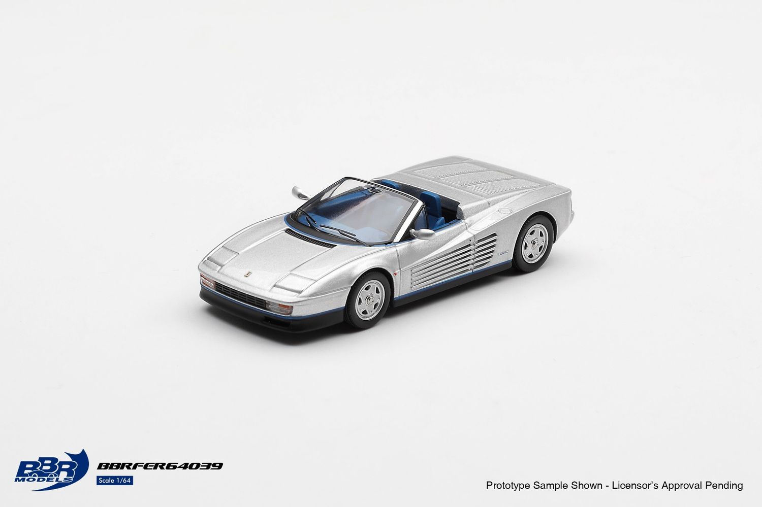 1:64 BBR - 1989 Ferrari Testarossa, Spider Pininfarina Gianni Agnelli, silver
