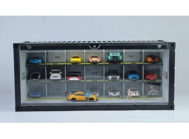 1:64 Black Box Diorama (MoreArt) - Diorama container parking 05