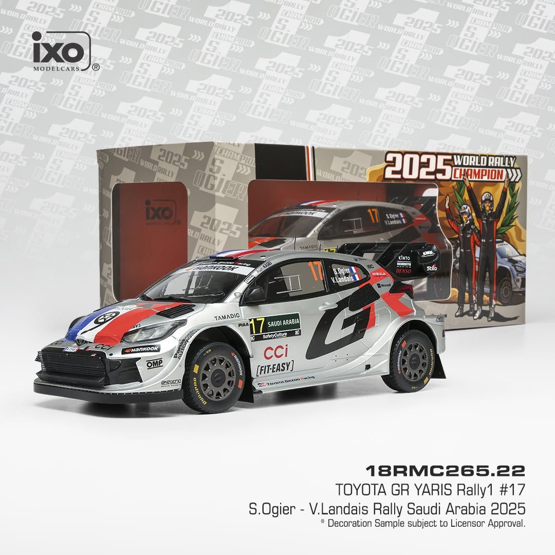 1:18 Ixo - Toyota GR Yaris Rally1 #17 Rally Saudi Arabia 2025 S. Ogier - V. Landais