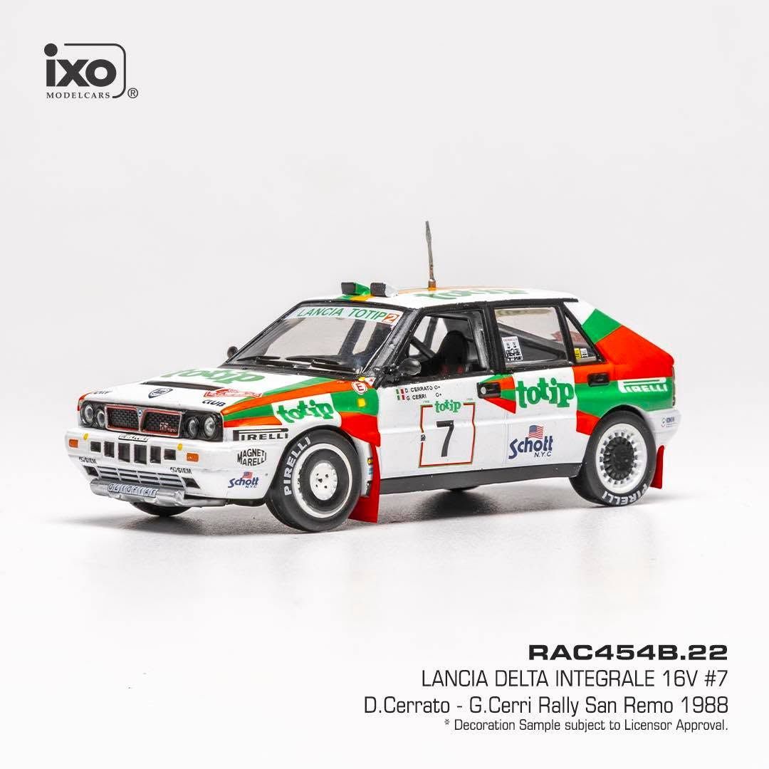 1:43 Ixo - Lancia Delta Integrale 16V #7 Rally San Remo 1987 D. Cerrato - G. Cerri 1:43 Ixo - Lancia Delta Integrale 16V #7 Rally San Remo 1987 D. Cerrato - G. Cerri