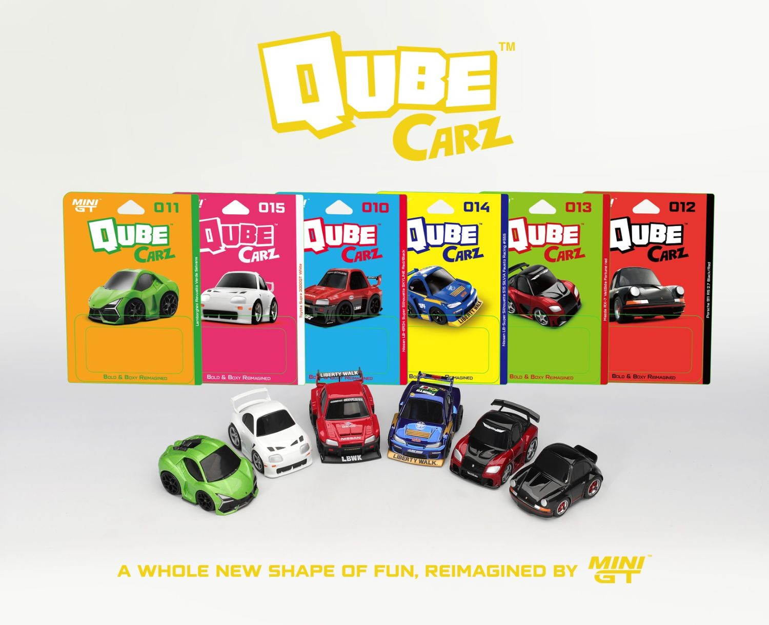 1:64 Mini GT - 2026 Qube Carz Assortement of 6