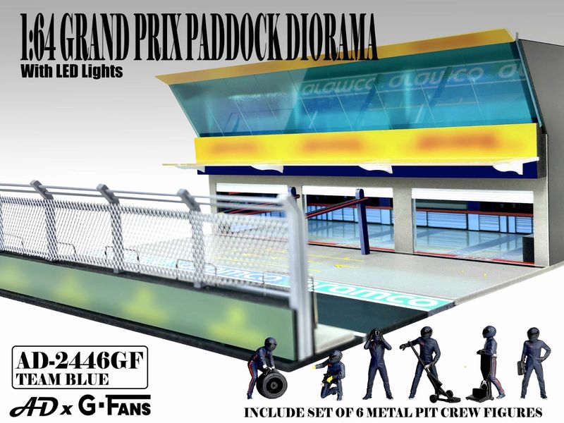 1:64 American Diorama - Grand Prix Paddock Diorama *Team Black* 1:64 American Diorama - Grand Prix Paddock Diorama *Team Black*