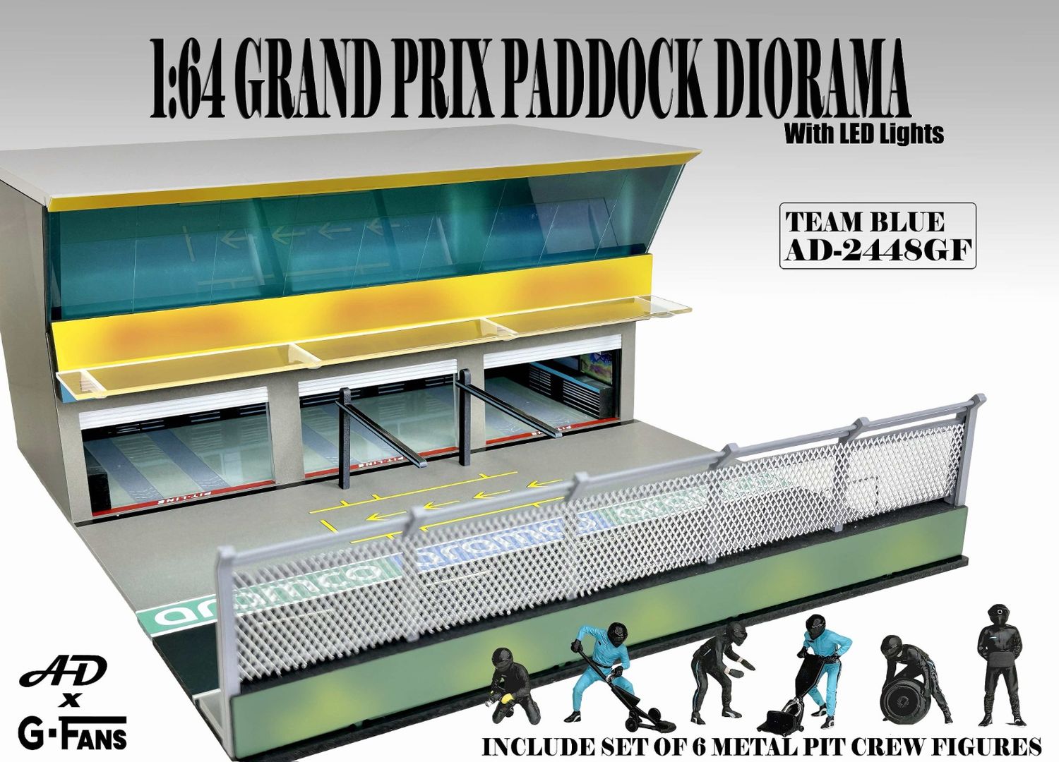 1:64 American Diorama - Grand Prix Paddock Diorama *Team Blue*