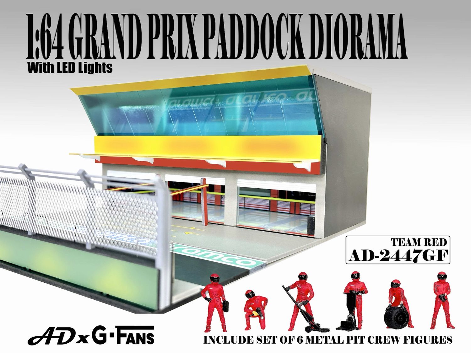 1:64 American Diorama - Grand Prix Paddock Diorama *Team Red*