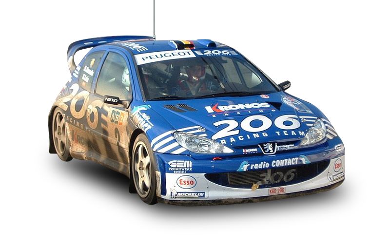 1:18 Sunstar - Peugeot 206 WRC #2 Winner Rally Condroz-Huy 2003 F. Loix - S. Smeets