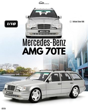 1:18 Otto Mobile - 1999 Mercedes-Benz E-Class TE70 AMG (S124) T-Model Station Wagon - Silver 1:18 Otto Mobile - 1999 Mercedes-Benz E-Class TE70 AMG (S124) T-Model Station Wagon - Silver