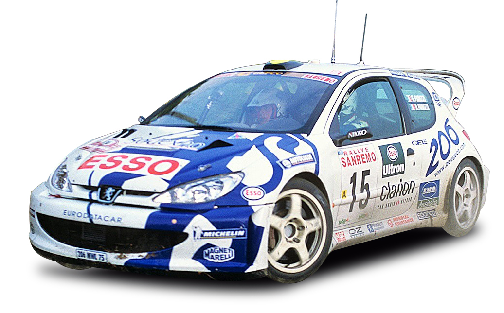 1:18 Sunstar - Peugeot 206 WRC Team Peugeot Esso #15 2nd Rally Sanremo 1999 G. Panizzi - H. Panizzi