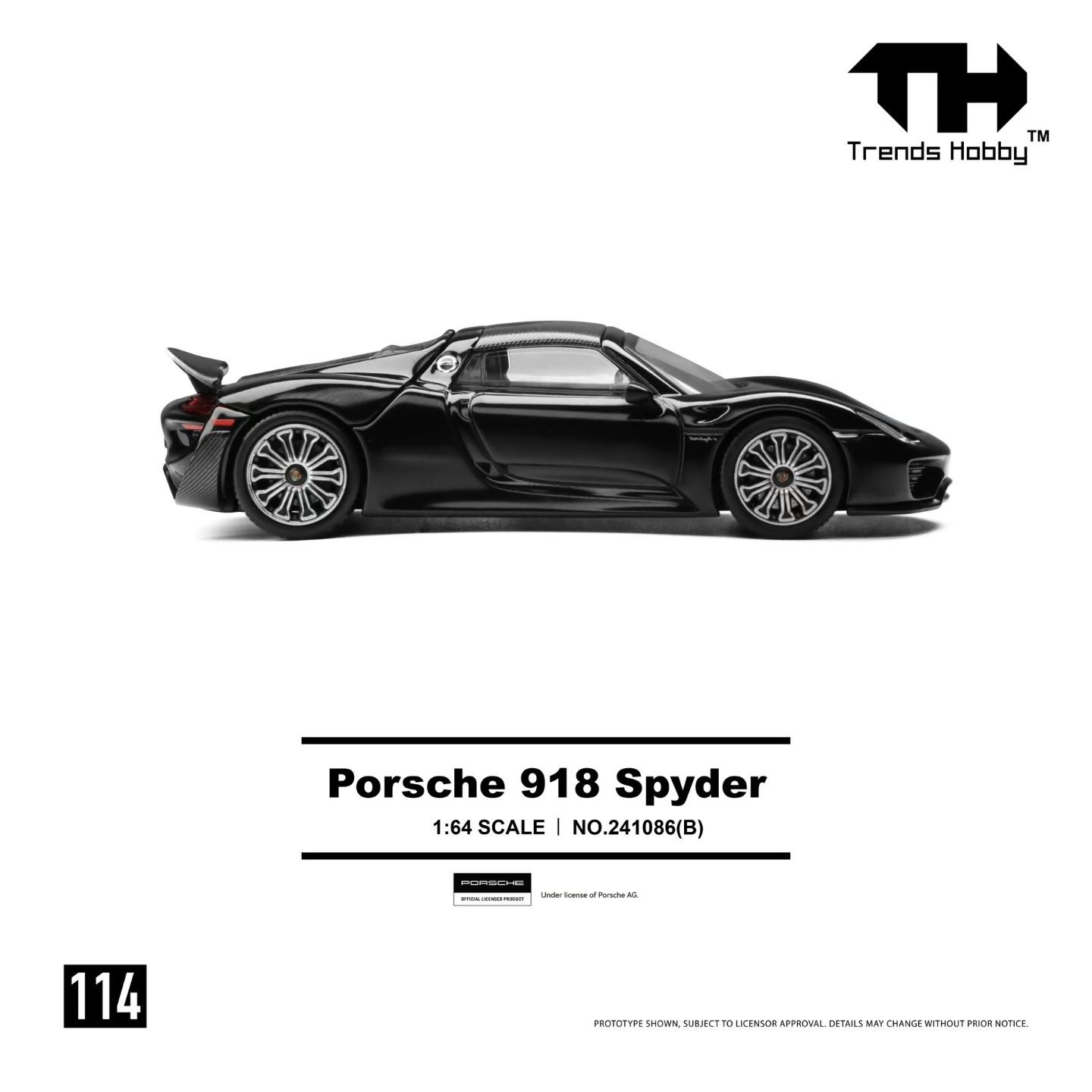 1:64 Trends Hobby - Porsche 918 Spyder, black