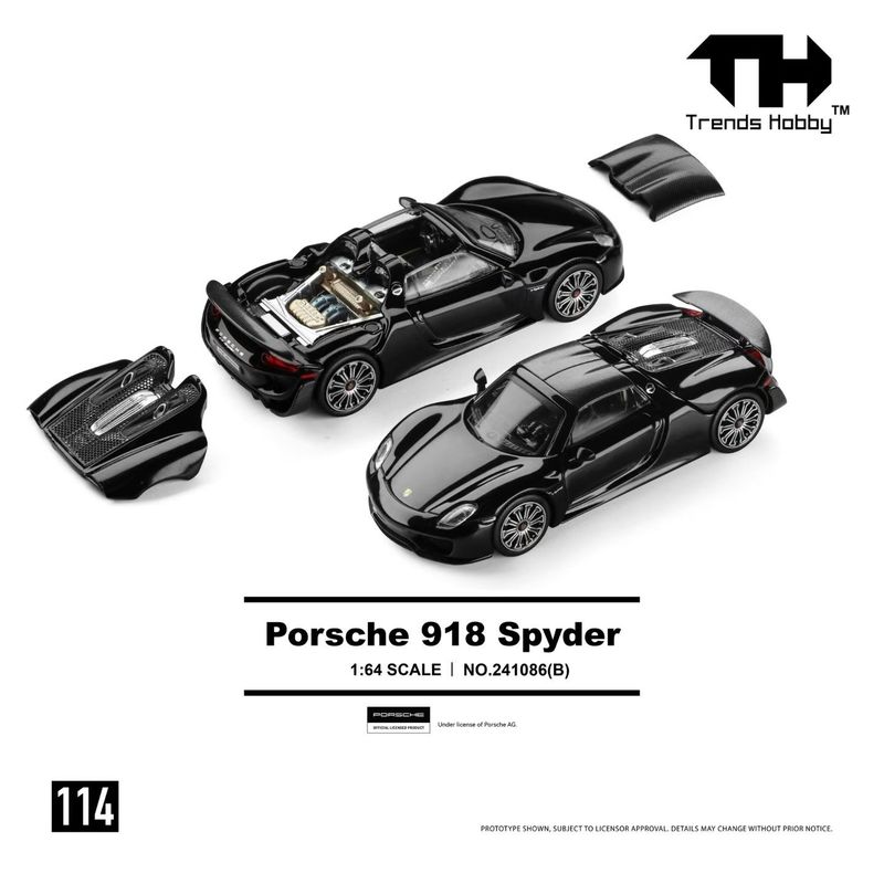1:64 Trends Hobby - Porsche 918 Spyder, black