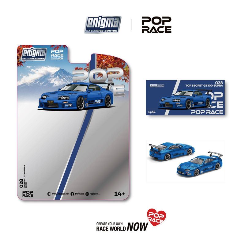 1:64 Pop Race Limited - Top Secret Supra GT500 (A80), bluee *Enigma Exclusive*
