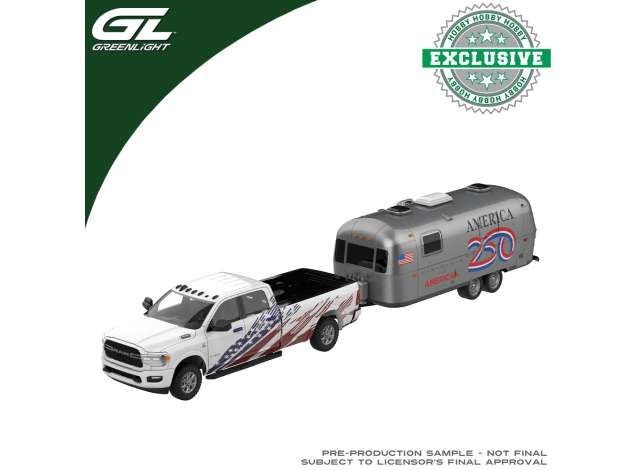 1:64 Greenlight - 2024 Ram 2500 Laramie with 2026 Airstream America 250 Edition
