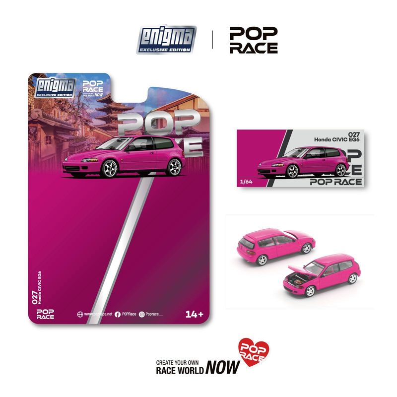 1:64 Pop Race Limited - Honda Civic EG6, pink *Enigma Exclusive*