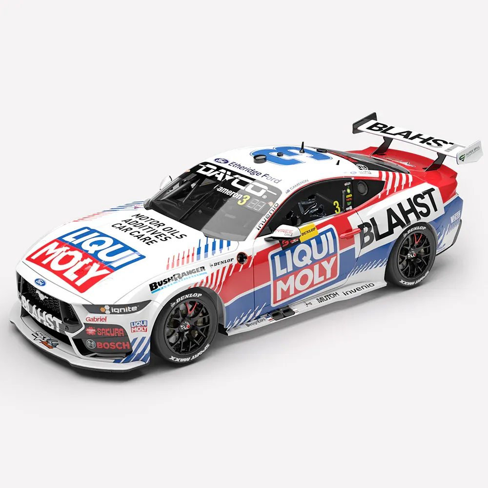 1:18 Authentic Collectables - Liqui Moly BLAHST Racing #3 Ford Mustang GT - 2026 Dunlop Sydney 500 Race 1 Runner-Up - Driver: Aaron Cameron (First Supercars Podium)