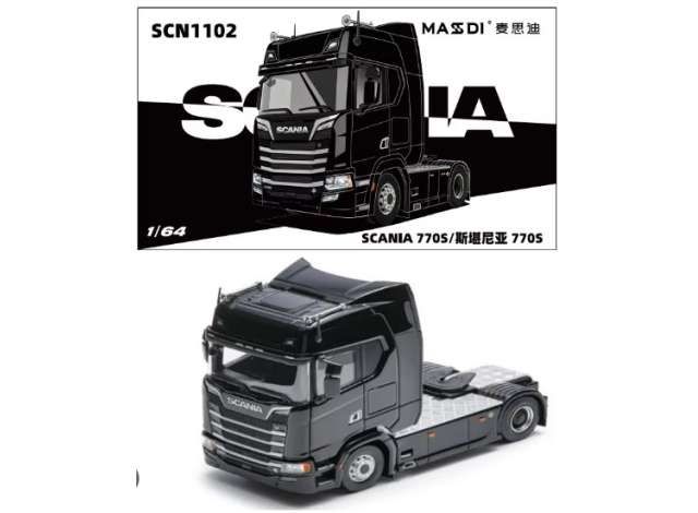 1:64 Massdi Diecast - Scania 770S, black