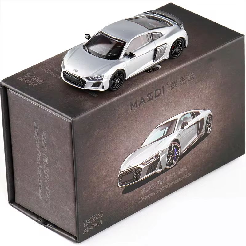 1:64 Massdi Diecast - 2022 Audi R8 V10 Coupe Performance, silver