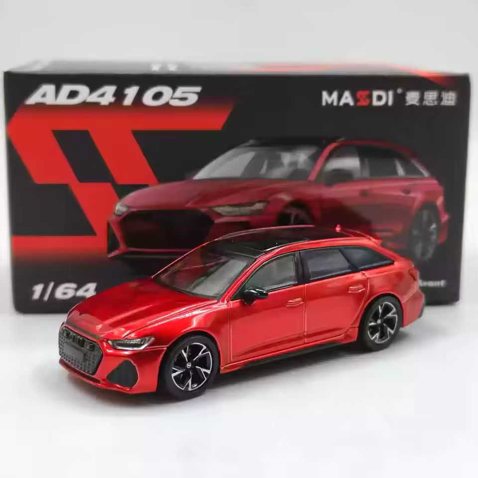 1:64 Massdi Diecast - Audi RS6 Avant, red