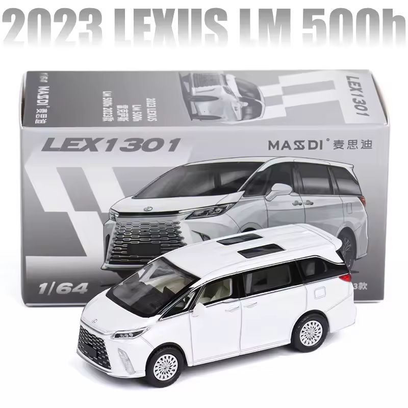 1:64 Massdi Diecast - 2023 Lexus LM 500h, white