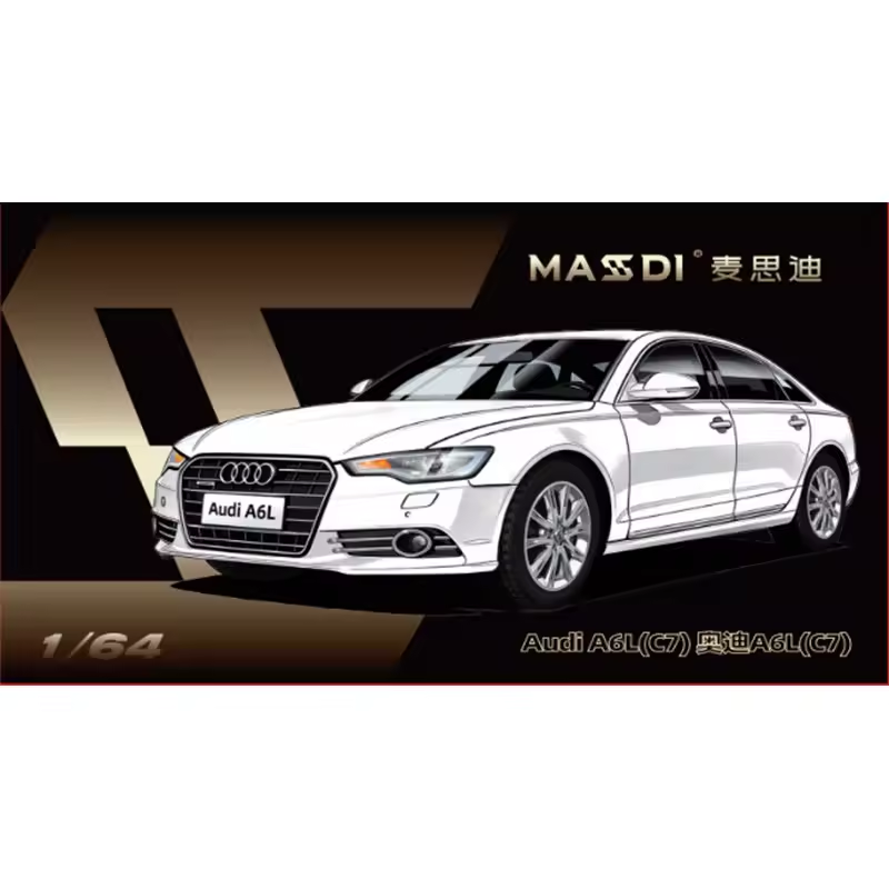 1:64 Massdi Diecast - Audi A6L (C7), white