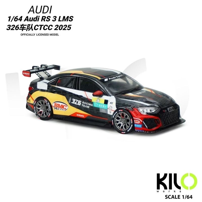 1:64 Kilo Works - 2025 Audi RS 3 LMS 326 Racing Team CTCC