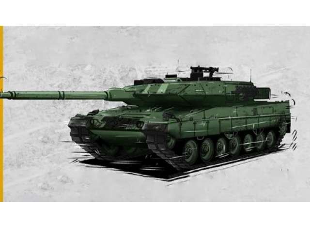 1:64 Massdi Diecast - Leopard 2 A6 Aging Version, army green 1:64 Massdi Diecast - Leopard 2 A6 Aging Version, army green
