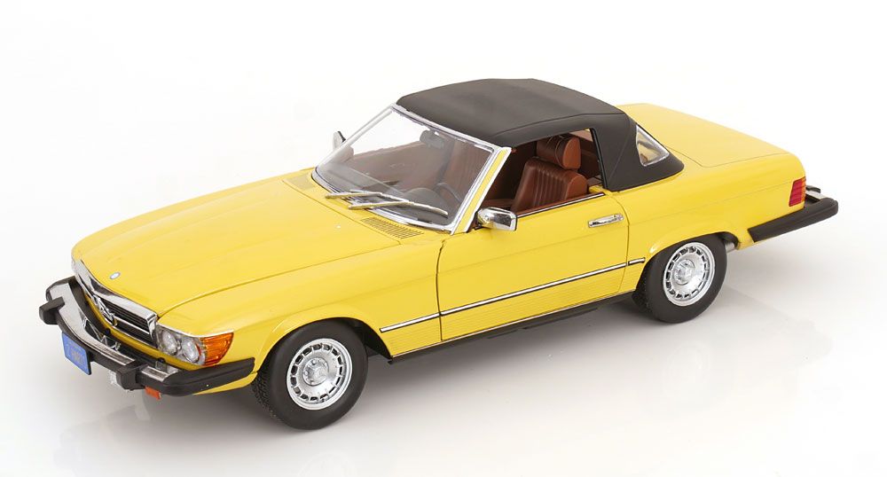 1:12 KK Scale - Mercedes 450 SL R107 US-Version mit abnehmbarem Softtop 1979 gelb