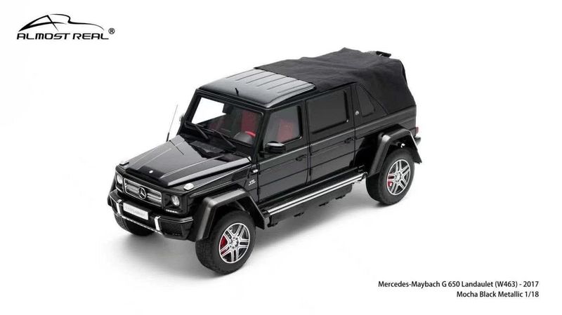 1:18 Almost Real - 2017 Mercedes Benz G Class G650 AMG (W463) Landaulet Maybach Semiconvertible Black