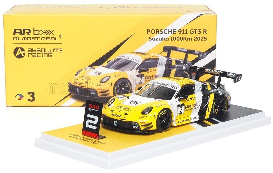1:64 Almost Real - Porsche 911 (992) GT3 R #7 2nd 1000km Suzuka 2025 K. Estre L. Vanthoor P. Pilet