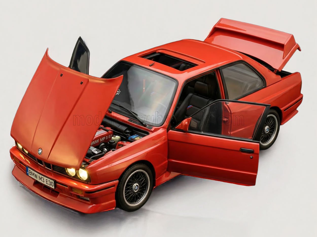 1:8 Ixo - 1987 BMW E30 M3 Red *Kompletter Bausatz/Full Kit*