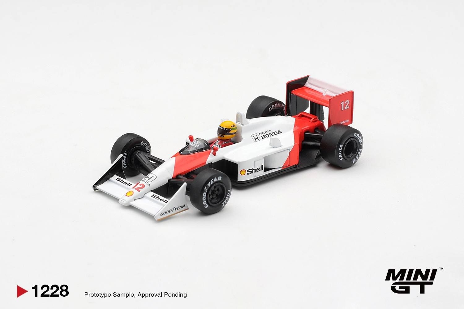 1:64 Mini GT - 1988 McLaren MP4/4 #12 Ayrton Senna Canadian Grand Prix Winner *Blister packaging*