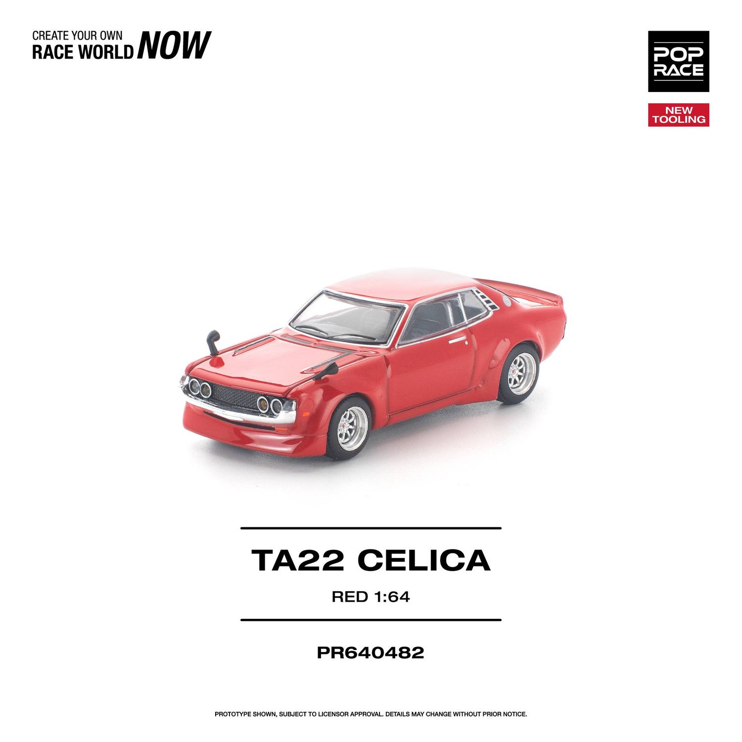 1:64 Pop Race Limited - Toyota TA22 Celica, red