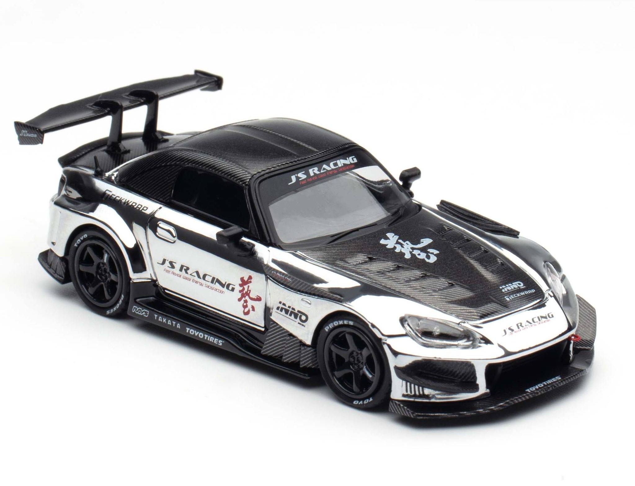1:64 Inno64 - 2025 Honda S2000 J`S Racing Tokyo Auto Salon, chrome silver