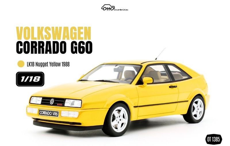 1:18 Otto Mobile - 1988 Volkswagen Corrado G60 Yellow 1:18 Otto Mobile - 1988 Volkswagen Corrado G60 Yellow