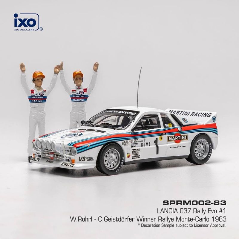1:43 Ixo - Lancia 037 Rally Evo - Rally Monte Carlo 1983 #1 - W. Röhrl - C. Geistdörfer