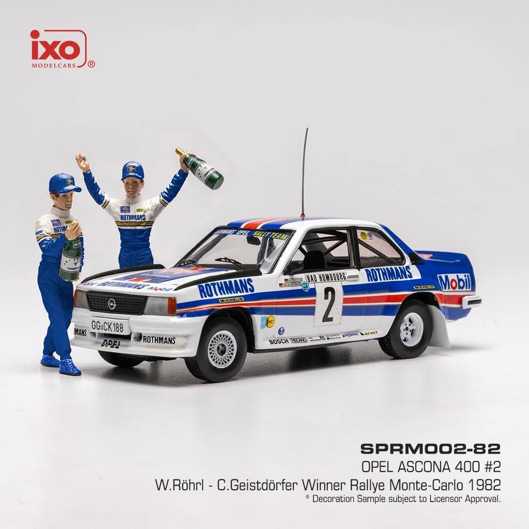 1:43 Ixo - Opel Ascona 400 - Rally Monte Carlo 1982 #2 - W. Röhrl - C. Geistdörfer 1:43 Ixo - Opel Ascona 400 - Rally Monte Carlo 1982 #2 - W. Röhrl - C. Geistdörfer
