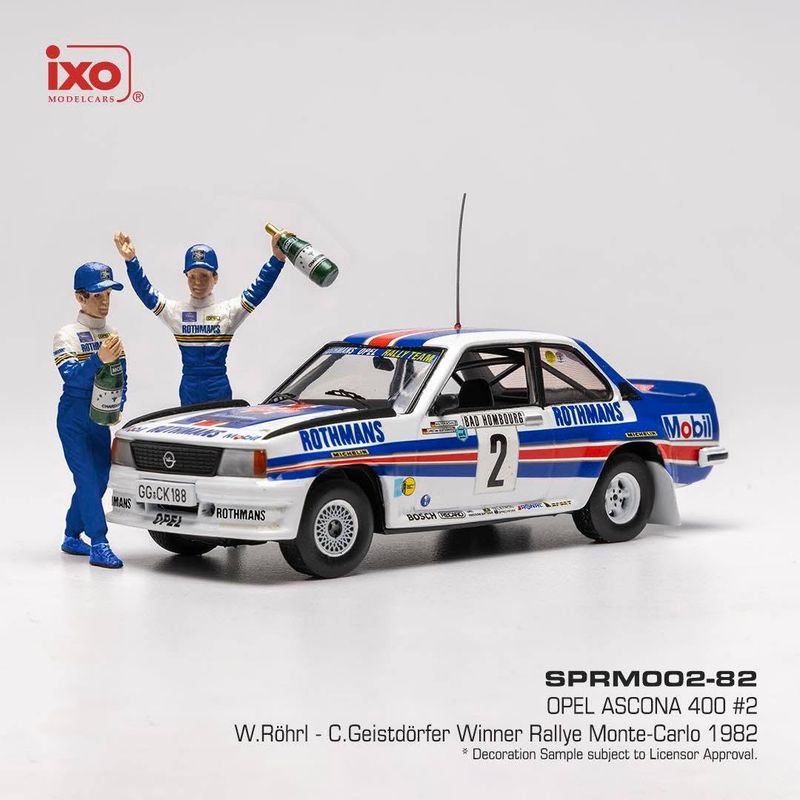 1:43 Ixo - Opel Ascona 400 - Rally Monte Carlo 1982 #2 - W. Röhrl - C. Geistdörfer