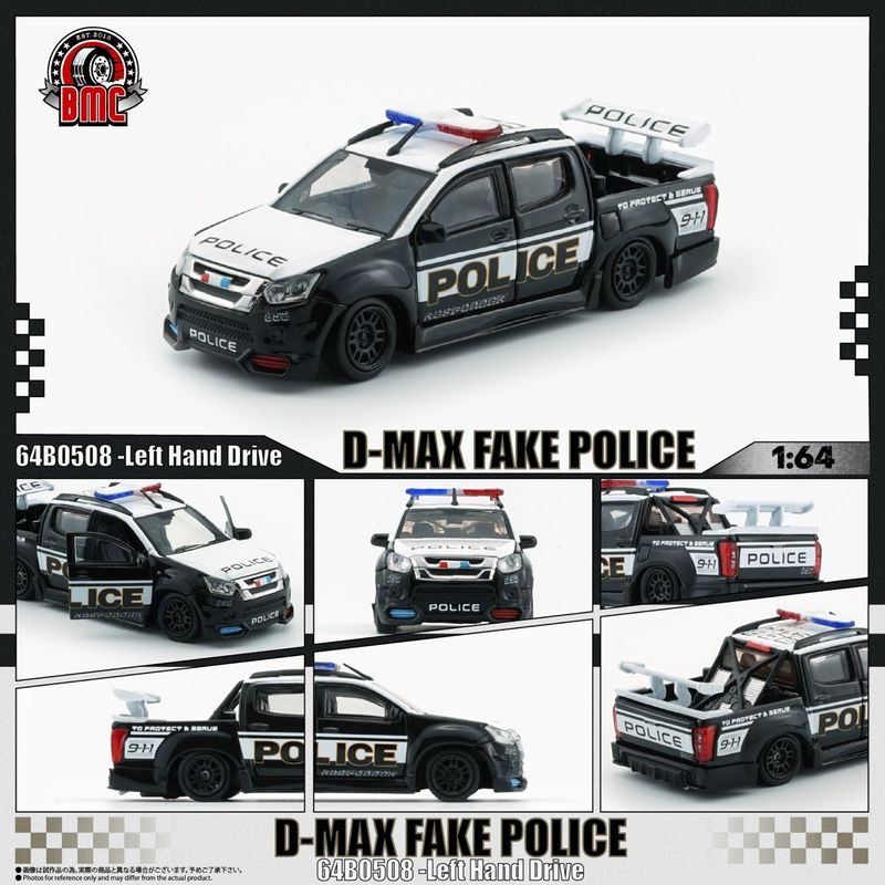 1:64 BM Creations - 2018 Isuzu D-Max Low Rider Fake *POLICE Canada (LHD) 1:64 BM Creations - 2018 Isuzu D-Max Low Rider Fake *POLICE Canada (LHD)