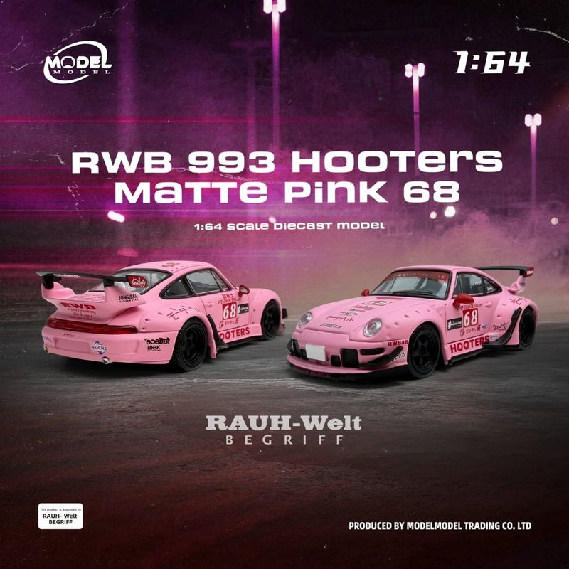 1:64 ModelModel - RWB 993 *Hooters 68* matte pink 1:64 ModelModel - RWB 993 *Hooters 68* matte pink