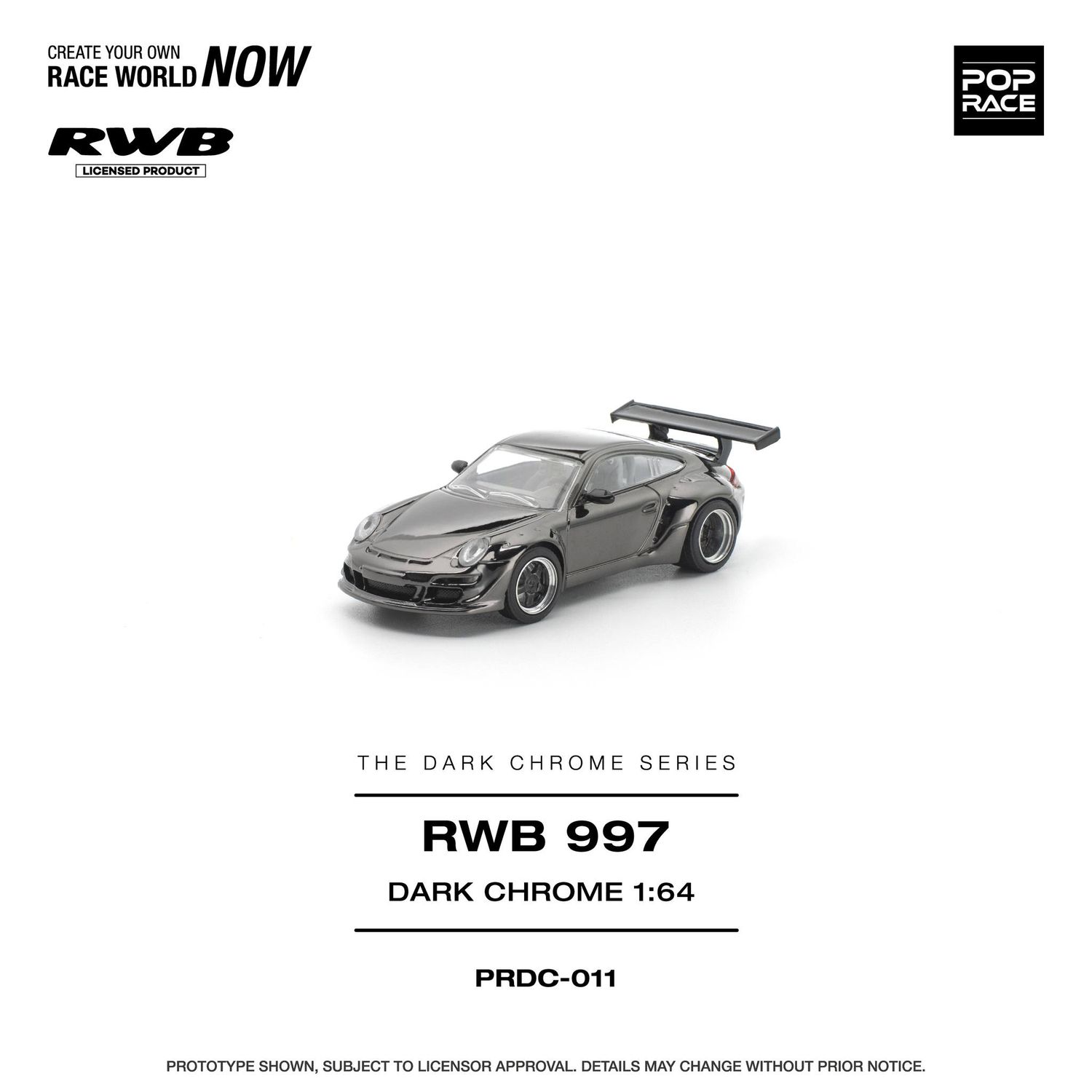 1:64 Pop Race Limited - RWB 997 *The Dark Chrome Series*