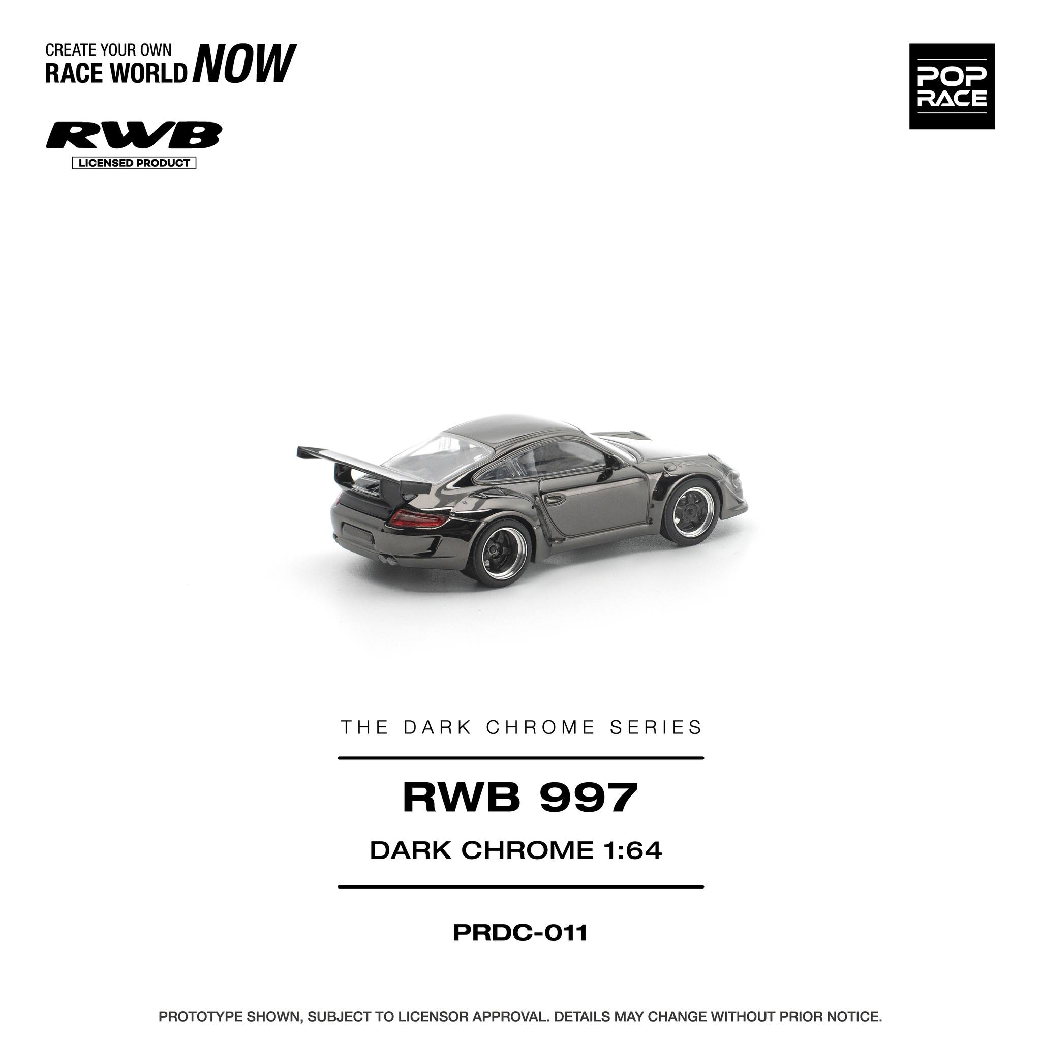1:64 Pop Race Limited - RWB 997 *The Dark Chrome Series*
