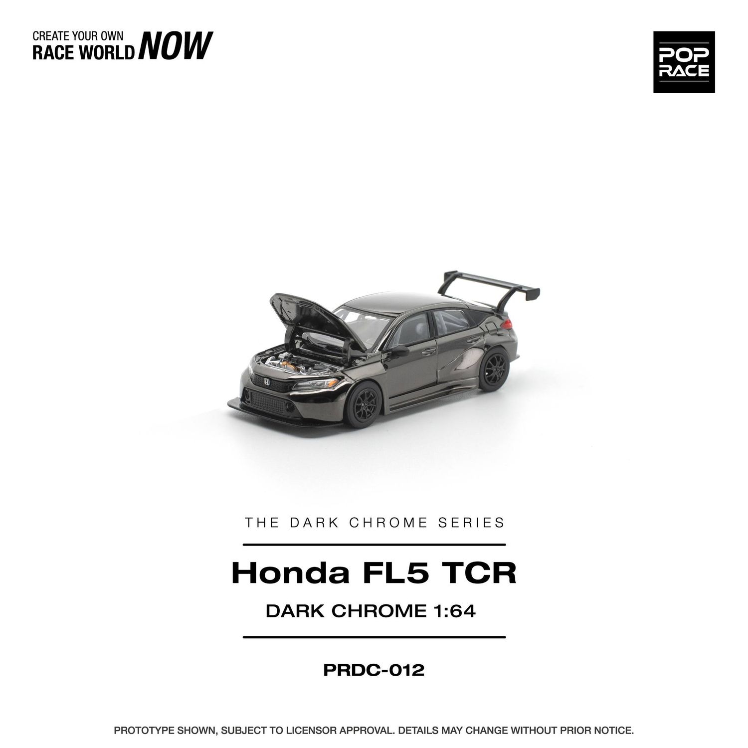 1:64 Pop Race Limited - Honda Civic FL5 TCR *The Dark Chrome Series*